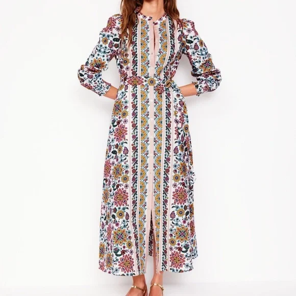 Boden | Dresses | Nwt Boden Ruby Linen Blend Tea Maxi Shirt Dress Botanical  Spring Floral 2 Petite | Poshmark
